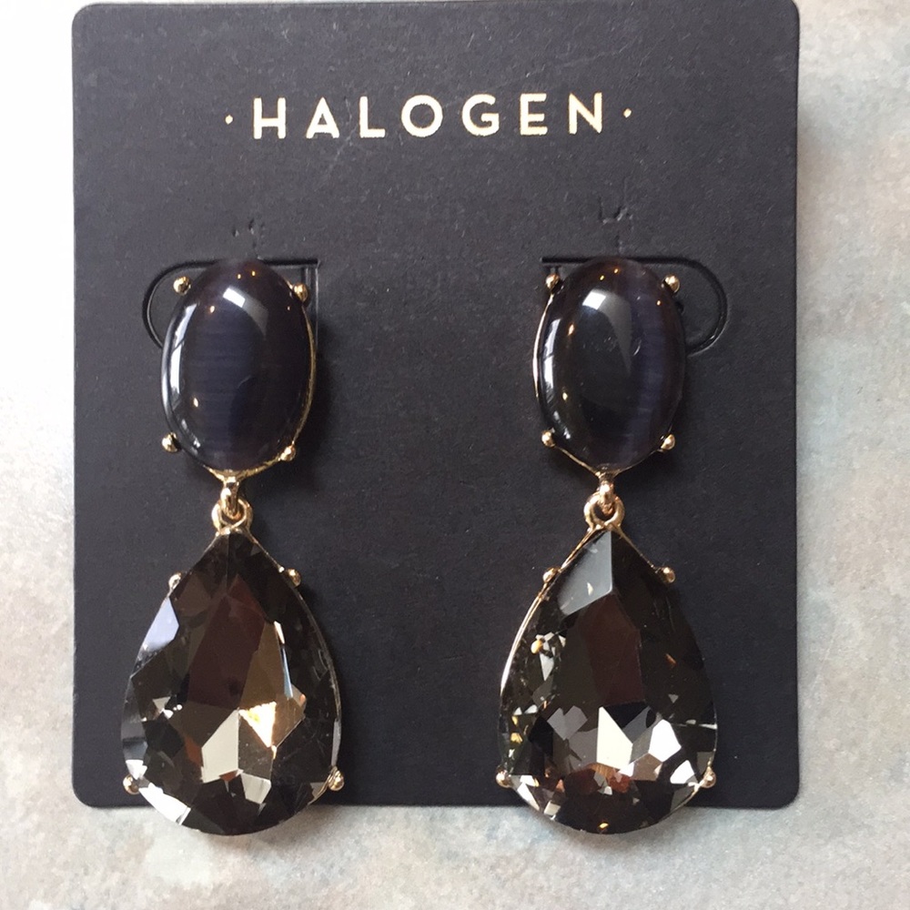Halogen drop earrings